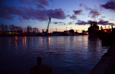 Fototapeta premium Evening port