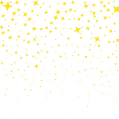 Stars vector. Falling gold texture. Confetti stars background.