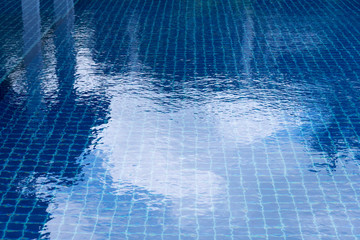 blue water swimming pool summer vacation background