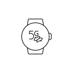 5g high speed communication - minimal line web icon. simple vector illustration. concept for infographic, website or app.
