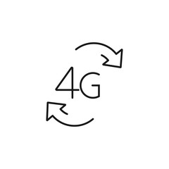 4g high speed communication - minimal line web icon. simple vector illustration. concept for infographic, website or app.