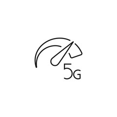 5g high speed communication - minimal line web icon. simple vector illustration. concept for infographic, website or app.