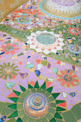 The temple is made of colorful Benjarong.