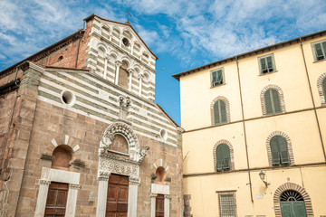Fototapeta na wymiar San Giusto church in Lucca Tuscany. Built over a pre-existing church, it dates to 12th century