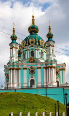 Fototapeta na wymiar St.Andrew's church in Kiev