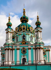 Fototapeta na wymiar St.Andrew's church in Kiev