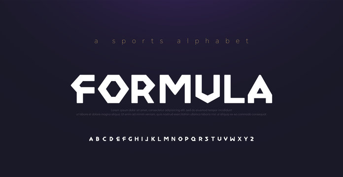 Sport Modern Alphabet Font. Typography Diamond Concept Fonts For Movie Fashion Formula Technology, Sport, Racing Logo Design. Vector Illustration