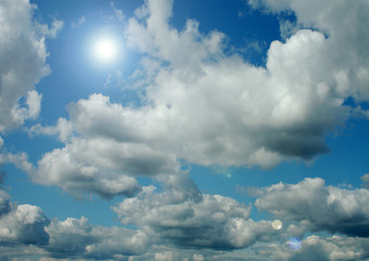 clouds in the blue sky