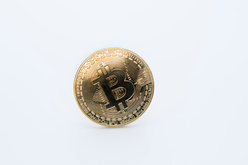 digital coin on white background