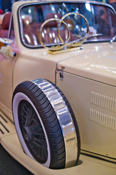 Vintage wheel of car