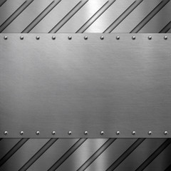 Metal frame rivets plate