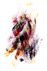 Paint brush texture isolated on white