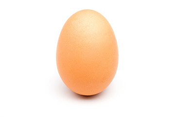 Chicken eggs on a white background with clipping path.