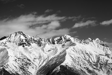 Winter snowy mountains at sunny day © BSANI