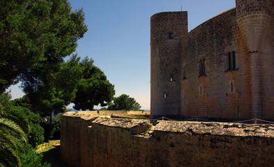 Fototapeta na wymiar gothic style fortification bellver castle
