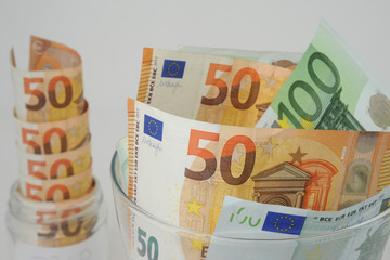 Euros - Money - euro cash background. Euro Money Banknotes