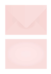 Pink closed post letter. vector illustration