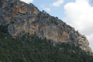 Tramuntana mountain range on the Mallorca island