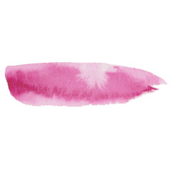 Watercolor pink texture for scrapbooking and craft. Watercolor brush stroke. Watercolor element