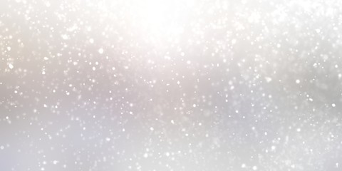 Snowfall light subtle background. Abstract winter landscape. White grey nature silhouette gleam texture. Silver flare.