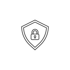 system protection - minimal line web icon. simple vector illustration. concept for infographic, website or app.