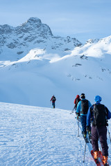 Back country skiers on a ski tour