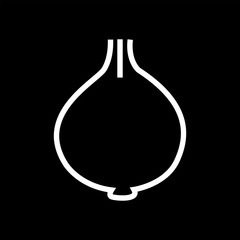 Garlic icon vector in simple style design