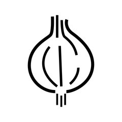 Garlic icon vector in simple style design