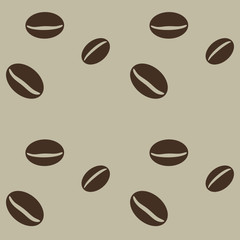 coffee beans pattern on gray background