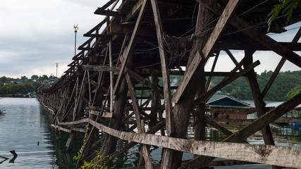 Mon wooden bridge, Sangkhlaburi, Kanchanaburi
