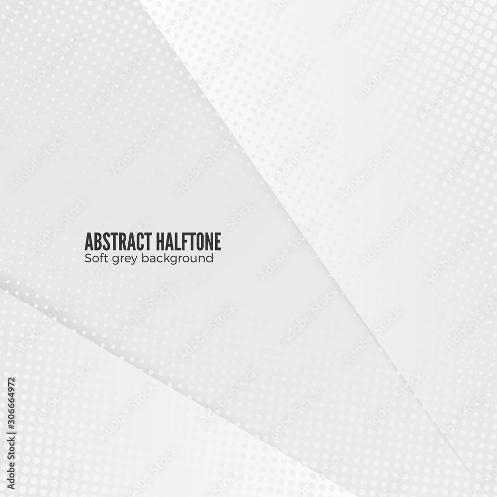Poster abstract halftone background. grey halftone element on soft color backdrop. modern geometric motion 
