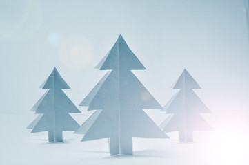 Obraz premium Christmas tree made of paper