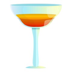 Bar cocktail icon. Cartoon of bar cocktail vector icon for web design isolated on white background