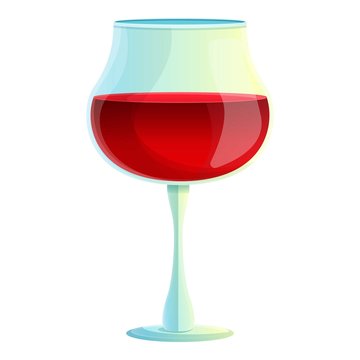 Wine glass icon. Cartoon of wine glass vector icon for web design isolated on white background