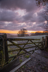 Sunrise across the fields
