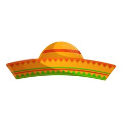 Mexican hat icon. Cartoon of mexican hat vector icon for web design isolated on white background