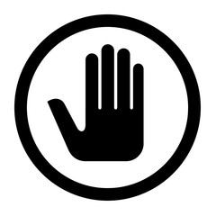 Hand stop icon