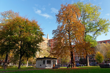 Maurice thorez park in Ivry sur Seine city. Paris suburb