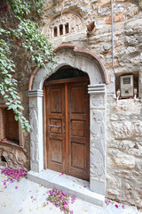 Traditional Door in Mesta, Chios Island, Greece
