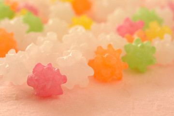 コンペイトウ　桃色和紙