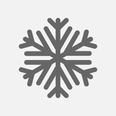 Snowflake icon isolated on white background. Vector illustration.