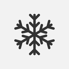 Snowflake icon isolated on white background. Vector illustration.