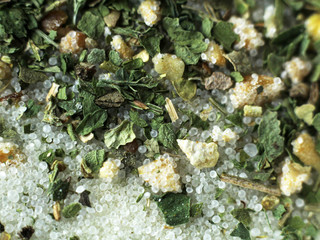 Useful salt with herbs so close
