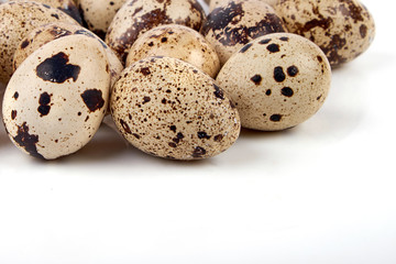 Obraz premium Quail egg on a white background