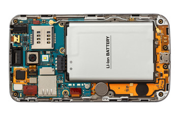 Disassembled mobile phone
