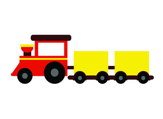 background with red train, vector