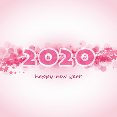 Naklejka premium Best Wishes - New Year Card, Cover or Background Template - 2020