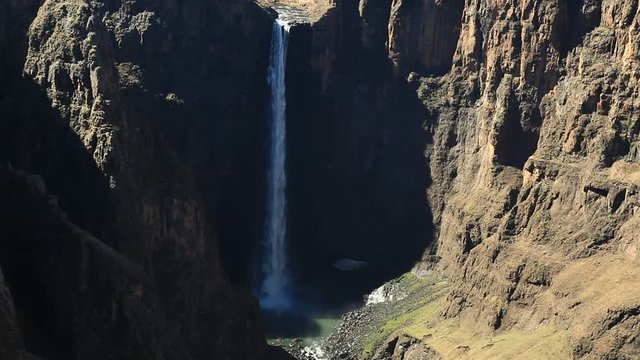 Maletsunyane Falls in Lesotho Africa. Most beautiful waterfall in the world