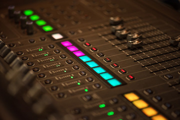 Stage controller with sliders.