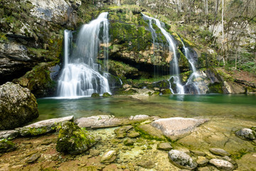 Slap Virje Waterfall Virje in northern Slovenia in the Soca region located near Bovec.